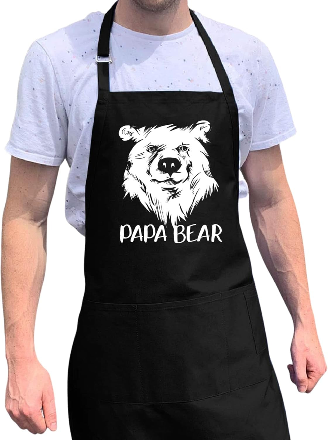 Papa Bear BBQ Grill Adjustable Apron for Men, One Size