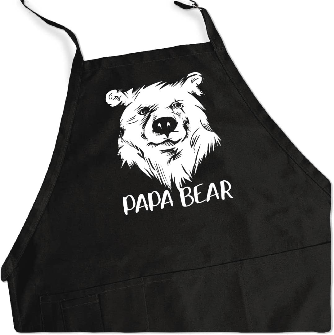 Papa Bear BBQ Grill Adjustable Apron for Men, One Size