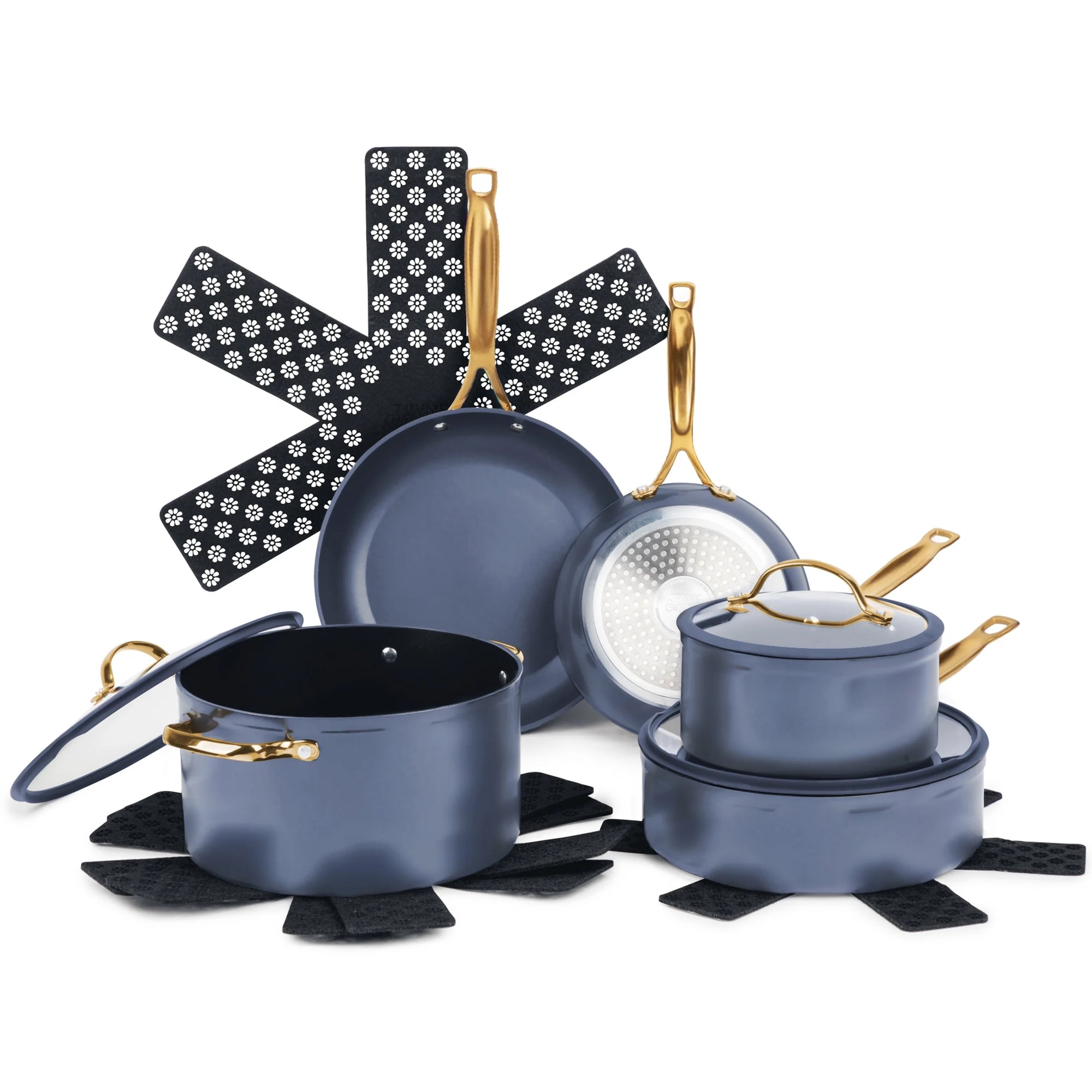 Signature 12-Piece Cookware Set Non-Stick - Blue