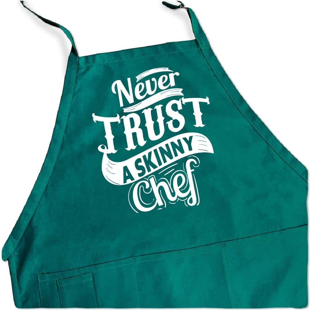 Skinny Chef BBQ Grill Adjustable Apron for Men, One Size