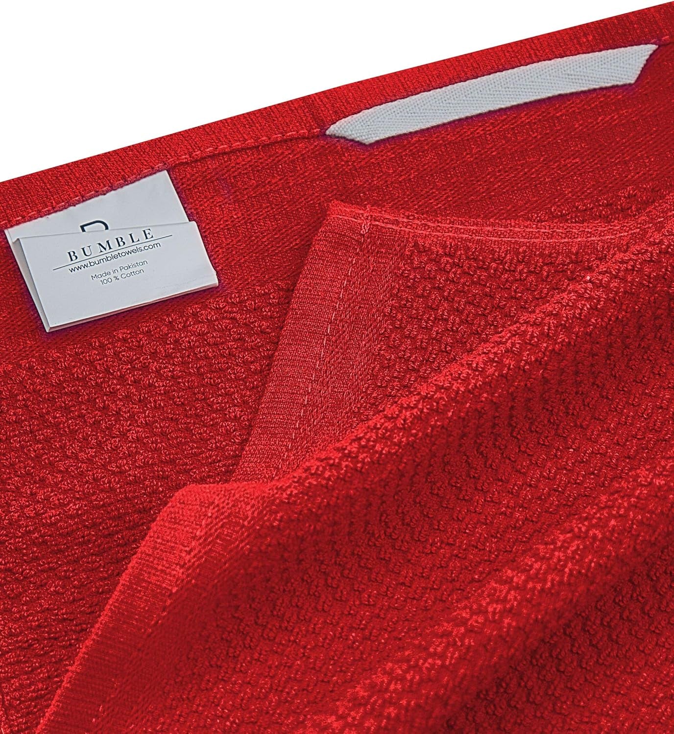Premium Kitchen Towels (16”X 28”, 6 Pack) – Large Cotton Kitchen Hand Towels – Weft Insert Design – 380 GSM Highly Absorbent Tea Towels Set with Hanging Loop (Red)