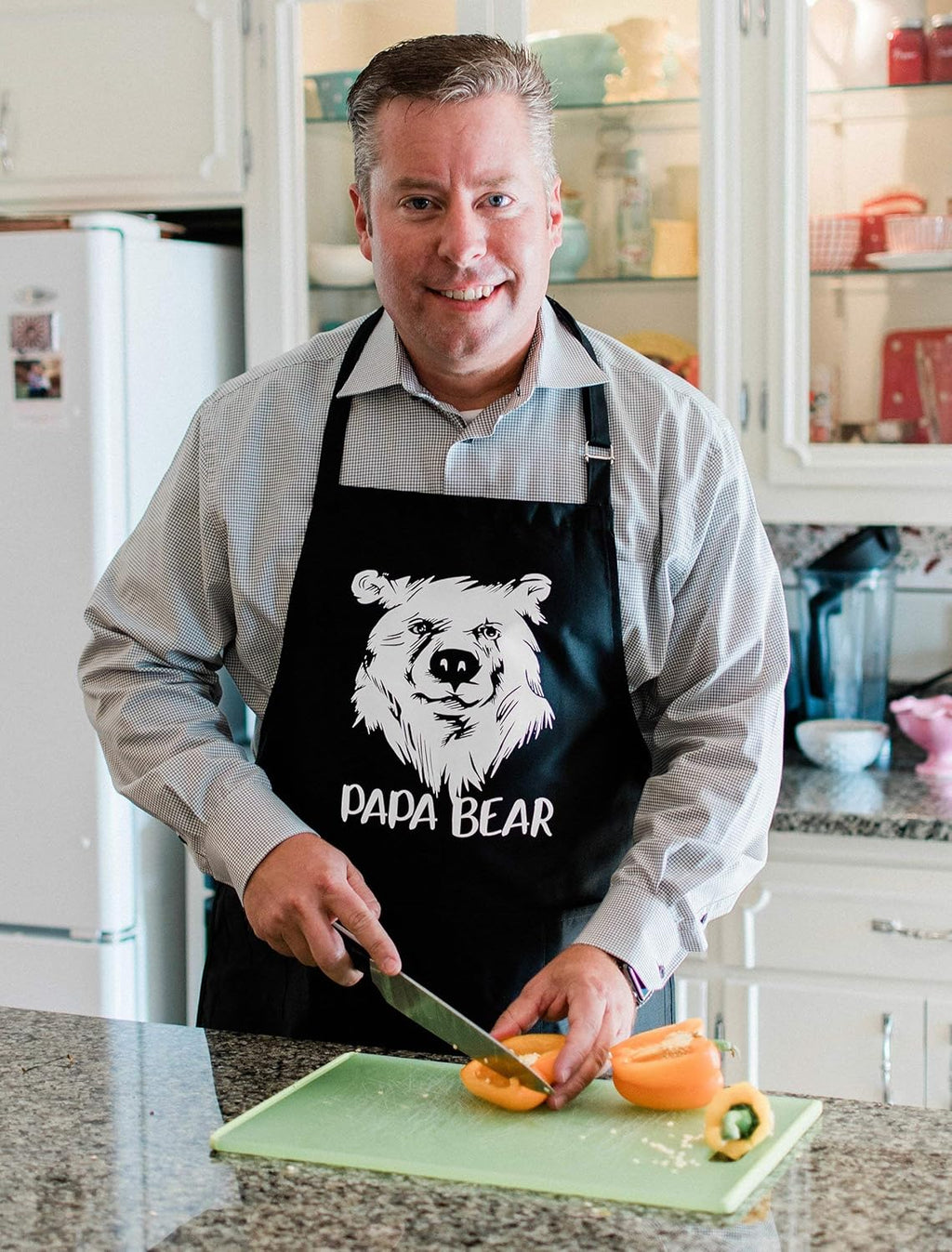 Papa Bear BBQ Grill Adjustable Apron for Men, One Size