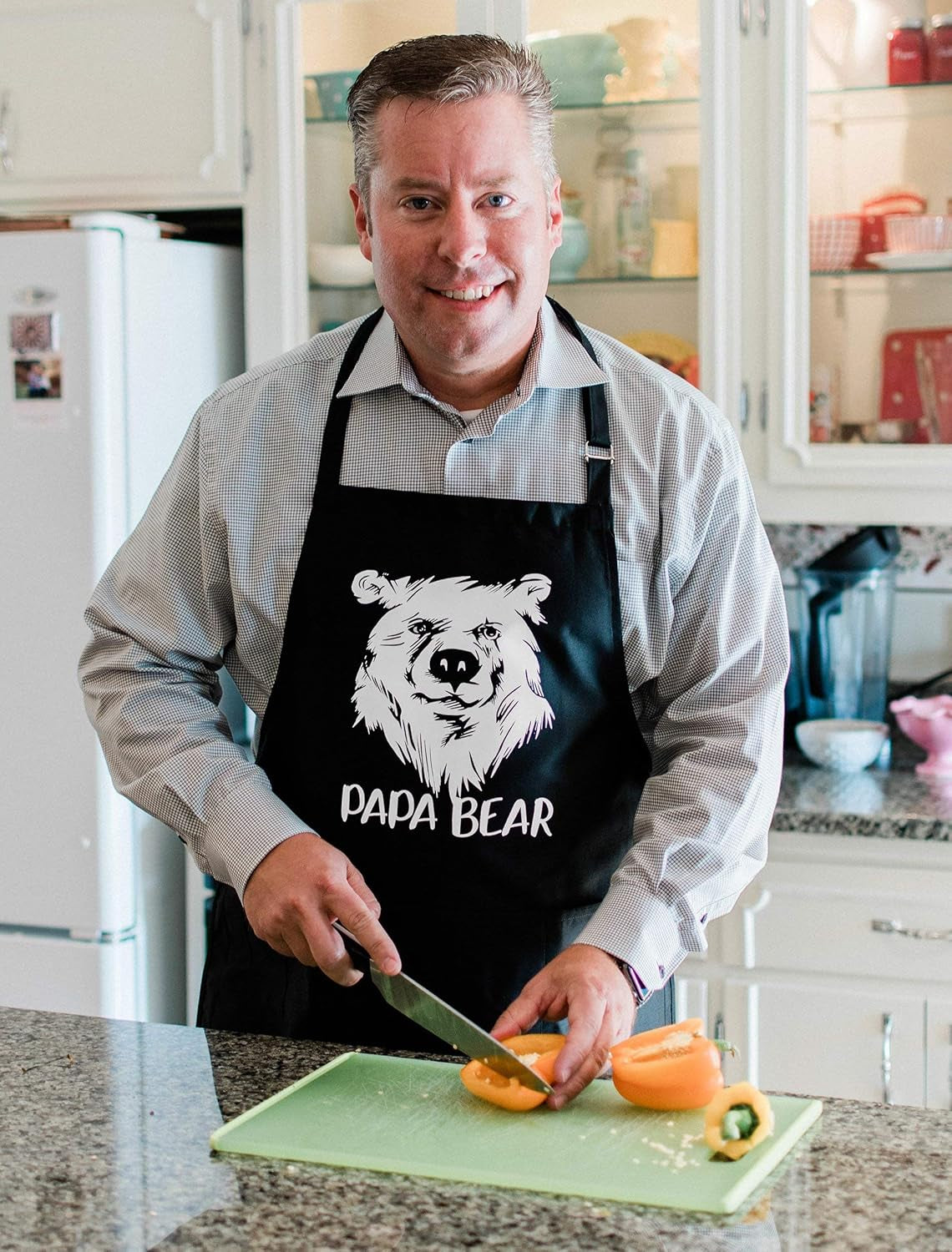 Papa Bear BBQ Grill Adjustable Apron for Men, One Size
