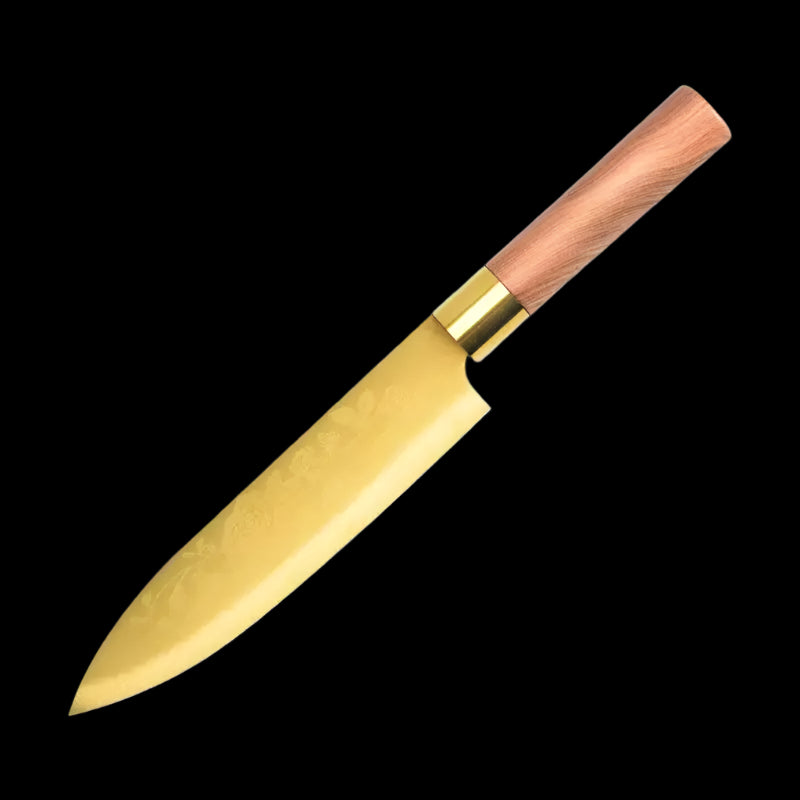 Gold Alloy Bone Cutting Knife Set for Kitchen Use