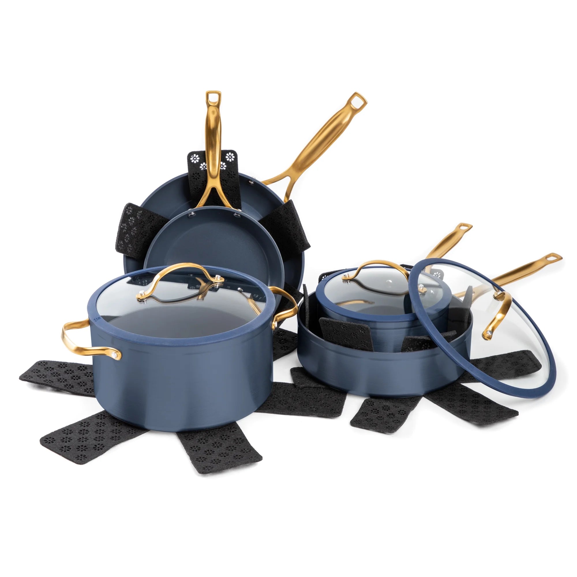 Signature 12-Piece Cookware Set Non-Stick - Blue