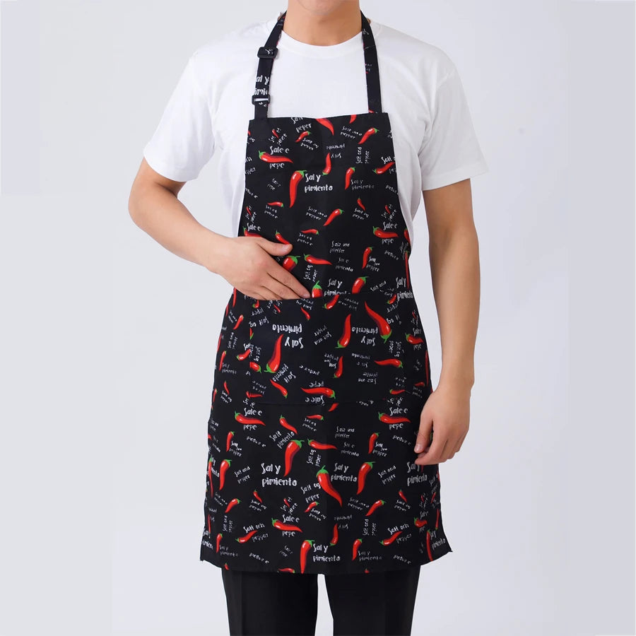 1Pc Adjustable Adult Apron Striped Restaurant Chef Apron Outdoor Camping Picnic Kitchen Cook Aprons